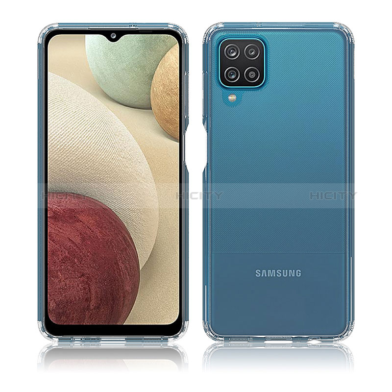 Silikon Schutzhülle Rahmen Tasche Hülle Durchsichtig Transparent 360 Grad Ganzkörper ZJ5 für Samsung Galaxy A12