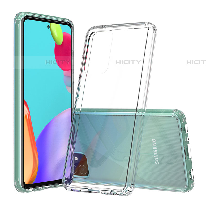 Silikon Schutzhülle Rahmen Tasche Hülle Durchsichtig Transparent 360 Grad Ganzkörper ZJ5 für Samsung Galaxy A52 4G groß