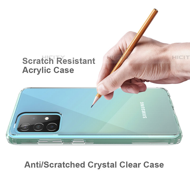 Silikon Schutzhülle Rahmen Tasche Hülle Durchsichtig Transparent 360 Grad Ganzkörper ZJ5 für Samsung Galaxy A52 4G groß