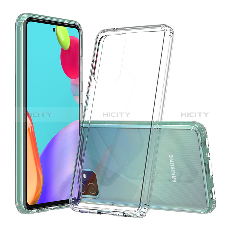 Silikon Schutzhülle Rahmen Tasche Hülle Durchsichtig Transparent 360 Grad Ganzkörper ZJ5 für Samsung Galaxy A52s 5G groß