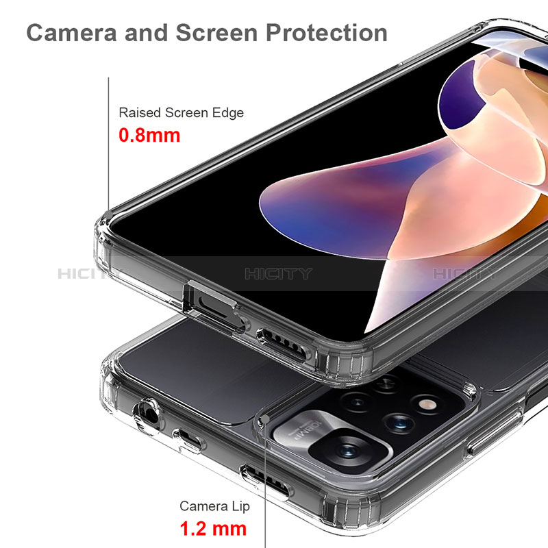 Silikon Schutzhülle Rahmen Tasche Hülle Durchsichtig Transparent 360 Grad Ganzkörper ZJ5 für Xiaomi Mi 11i 5G (2022)