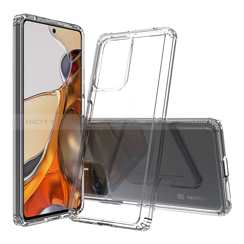 Silikon Schutzhülle Rahmen Tasche Hülle Durchsichtig Transparent 360 Grad Ganzkörper ZJ5 für Xiaomi Mi 11T Pro 5G groß