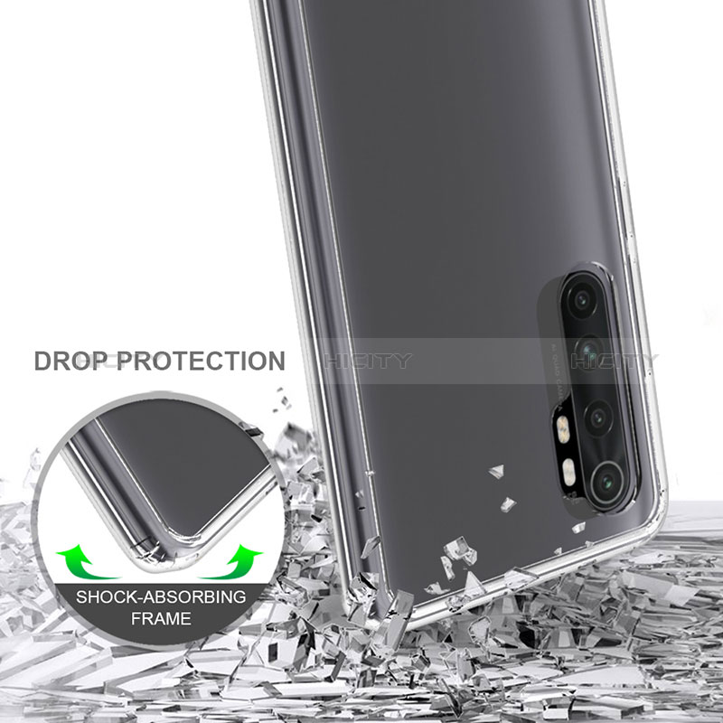 Silikon Schutzhülle Rahmen Tasche Hülle Durchsichtig Transparent 360 Grad Ganzkörper ZJ5 für Xiaomi Mi Note 10 Lite