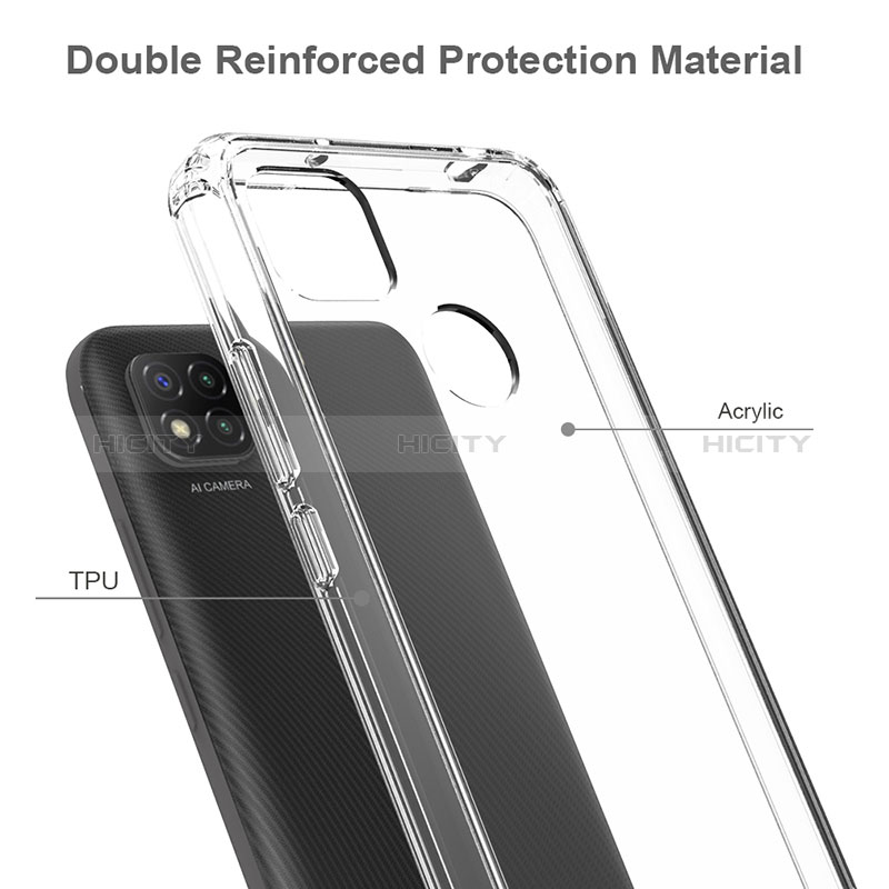 Silikon Schutzhülle Rahmen Tasche Hülle Durchsichtig Transparent 360 Grad Ganzkörper ZJ5 für Xiaomi POCO C3