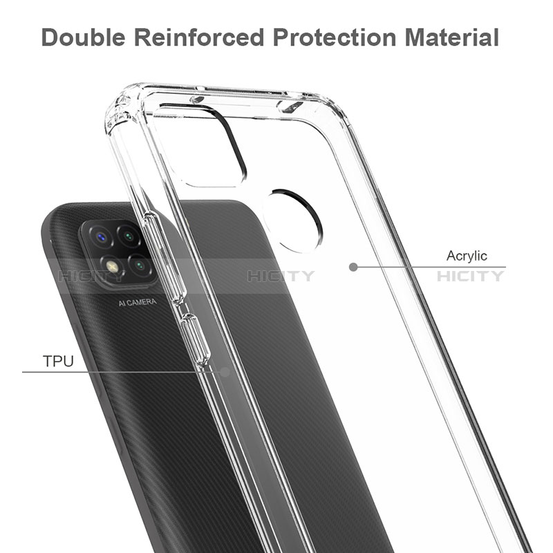 Silikon Schutzhülle Rahmen Tasche Hülle Durchsichtig Transparent 360 Grad Ganzkörper ZJ5 für Xiaomi POCO C31