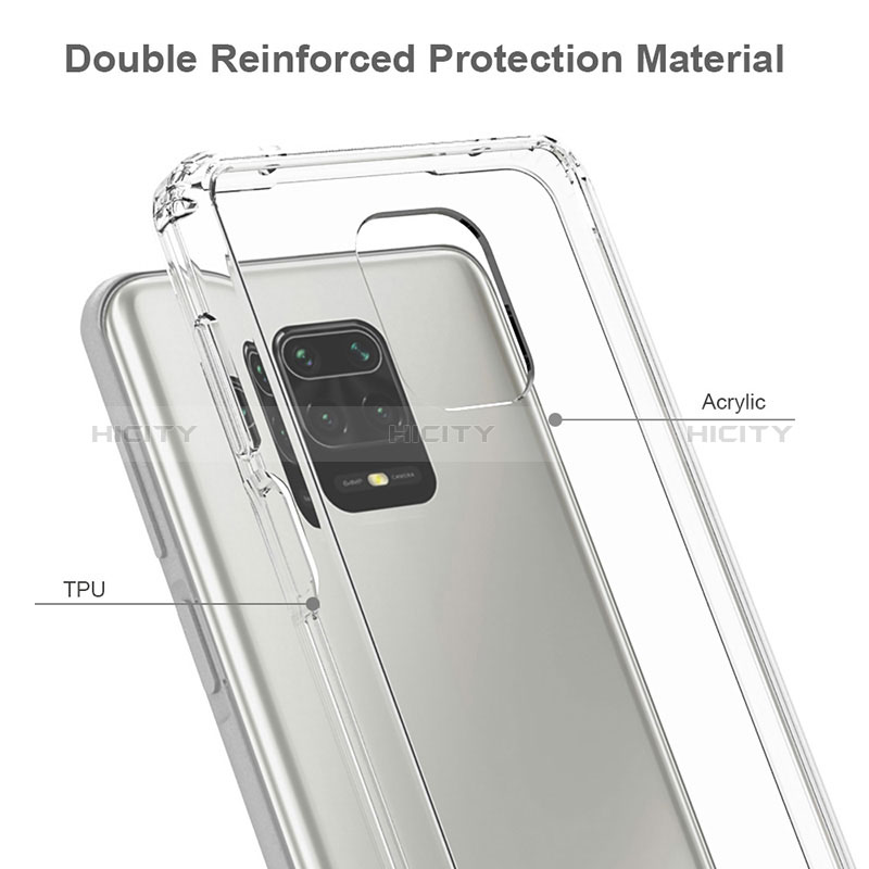 Silikon Schutzhülle Rahmen Tasche Hülle Durchsichtig Transparent 360 Grad Ganzkörper ZJ5 für Xiaomi Poco M2 Pro