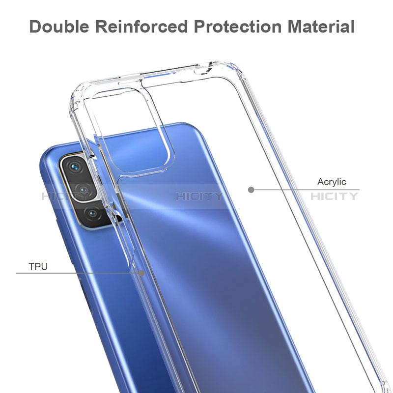 Silikon Schutzhülle Rahmen Tasche Hülle Durchsichtig Transparent 360 Grad Ganzkörper ZJ5 für Xiaomi POCO M3 Pro 5G groß
