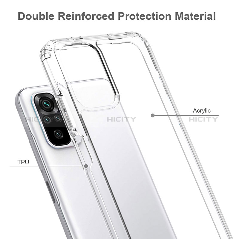 Silikon Schutzhülle Rahmen Tasche Hülle Durchsichtig Transparent 360 Grad Ganzkörper ZJ5 für Xiaomi Poco M5S