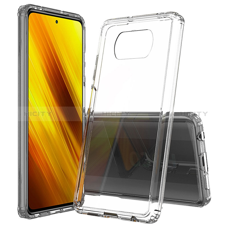 Silikon Schutzhülle Rahmen Tasche Hülle Durchsichtig Transparent 360 Grad Ganzkörper ZJ5 für Xiaomi Poco X3 Pro