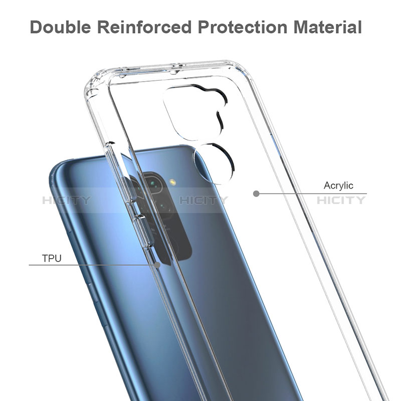 Silikon Schutzhülle Rahmen Tasche Hülle Durchsichtig Transparent 360 Grad Ganzkörper ZJ5 für Xiaomi Redmi 10X 4G