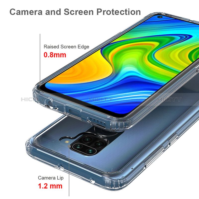 Silikon Schutzhülle Rahmen Tasche Hülle Durchsichtig Transparent 360 Grad Ganzkörper ZJ5 für Xiaomi Redmi 10X 4G