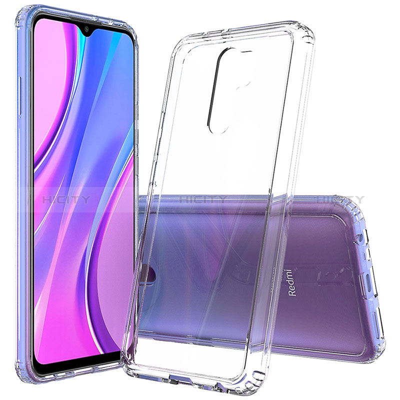 Silikon Schutzhülle Rahmen Tasche Hülle Durchsichtig Transparent 360 Grad Ganzkörper ZJ5 für Xiaomi Redmi 9 Klar