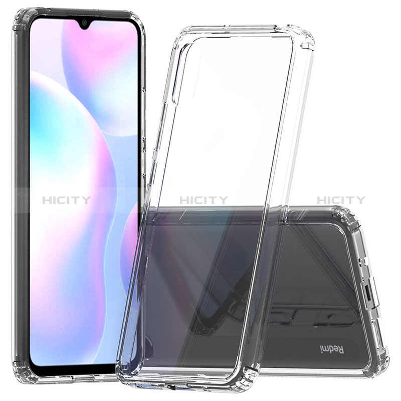 Silikon Schutzhülle Rahmen Tasche Hülle Durchsichtig Transparent 360 Grad Ganzkörper ZJ5 für Xiaomi Redmi 9A groß