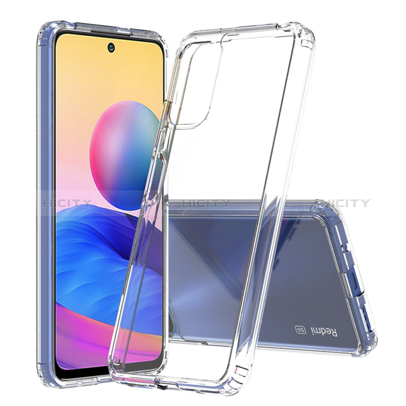 Silikon Schutzhülle Rahmen Tasche Hülle Durchsichtig Transparent 360 Grad Ganzkörper ZJ5 für Xiaomi Redmi Note 10 5G