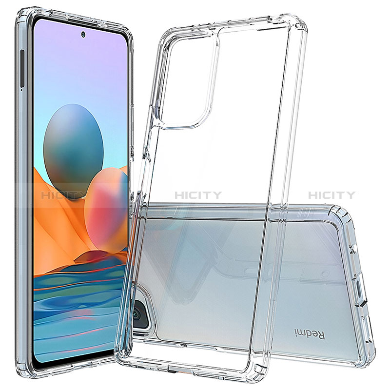 Silikon Schutzhülle Rahmen Tasche Hülle Durchsichtig Transparent 360 Grad Ganzkörper ZJ5 für Xiaomi Redmi Note 10 Pro 4G Klar