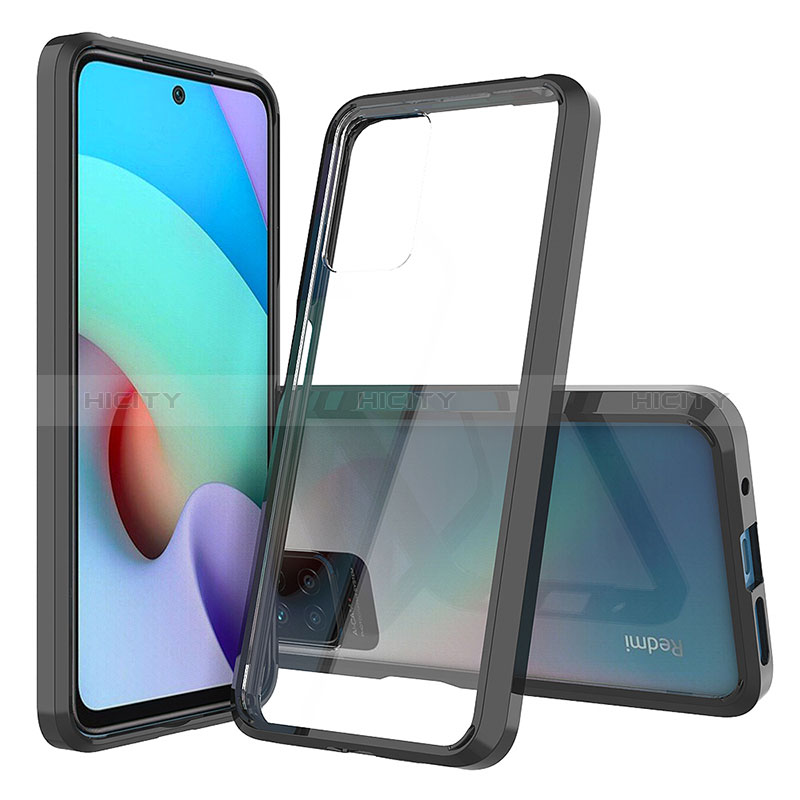 Silikon Schutzhülle Rahmen Tasche Hülle Durchsichtig Transparent 360 Grad Ganzkörper ZJ5 für Xiaomi Redmi Note 11 4G (2021) Schwarz Plus