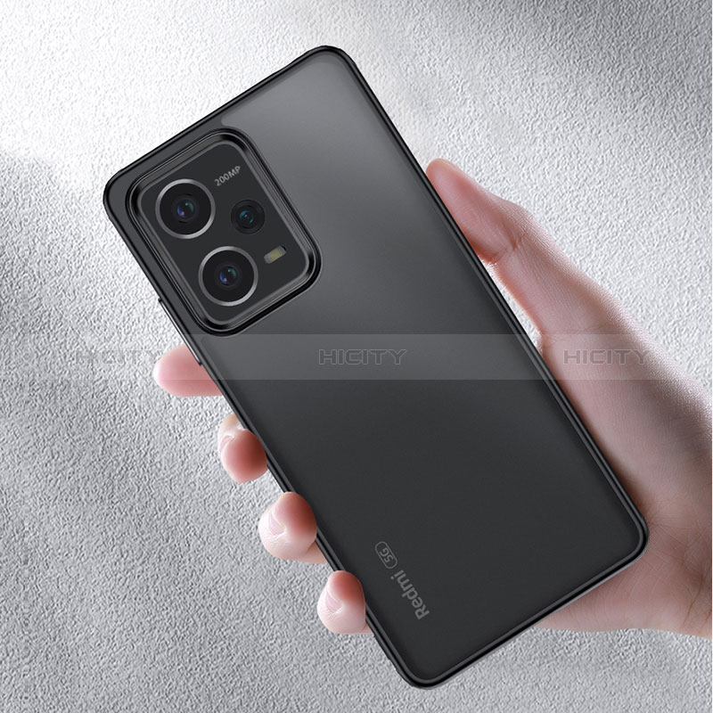 Silikon Schutzhülle Rahmen Tasche Hülle Durchsichtig Transparent 360 Grad Ganzkörper ZJ5 für Xiaomi Redmi Note 12 Pro 5G