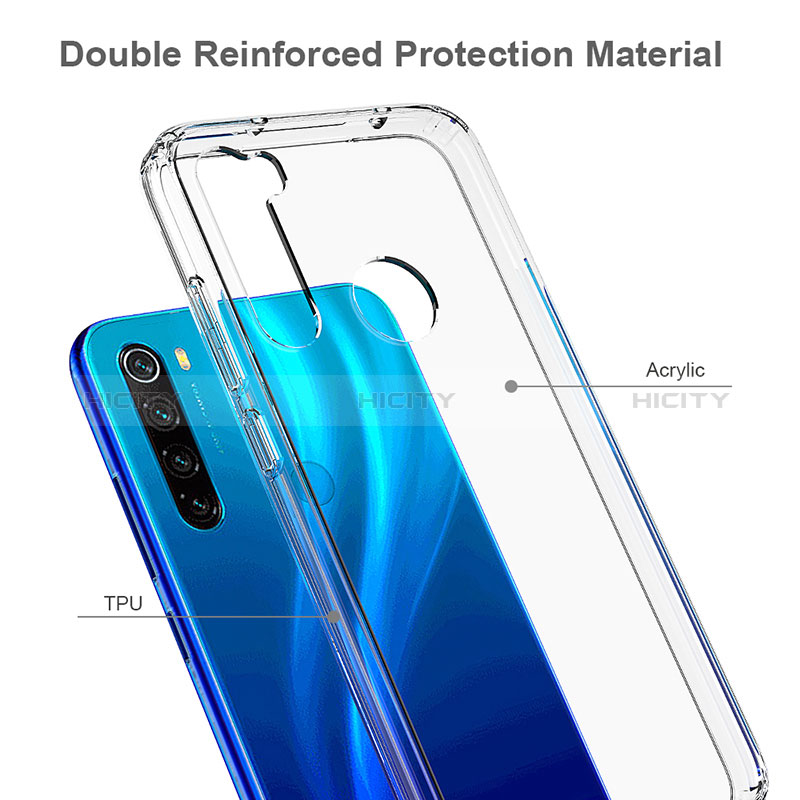 Silikon Schutzhülle Rahmen Tasche Hülle Durchsichtig Transparent 360 Grad Ganzkörper ZJ5 für Xiaomi Redmi Note 8 (2021)