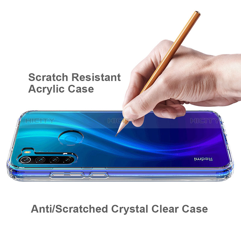 Silikon Schutzhülle Rahmen Tasche Hülle Durchsichtig Transparent 360 Grad Ganzkörper ZJ5 für Xiaomi Redmi Note 8 (2021)