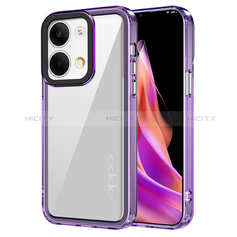 Silikon Schutzhülle Rahmen Tasche Hülle Durchsichtig Transparent AC1 für Oppo Reno9 Pro 5G