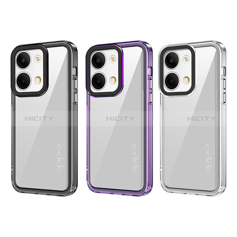 Silikon Schutzhülle Rahmen Tasche Hülle Durchsichtig Transparent AC1 für Oppo Reno9 Pro 5G