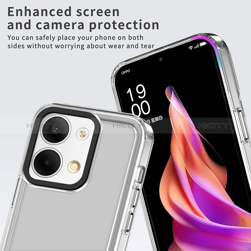 Silikon Schutzhülle Rahmen Tasche Hülle Durchsichtig Transparent AC1 für Oppo Reno9 Pro 5G