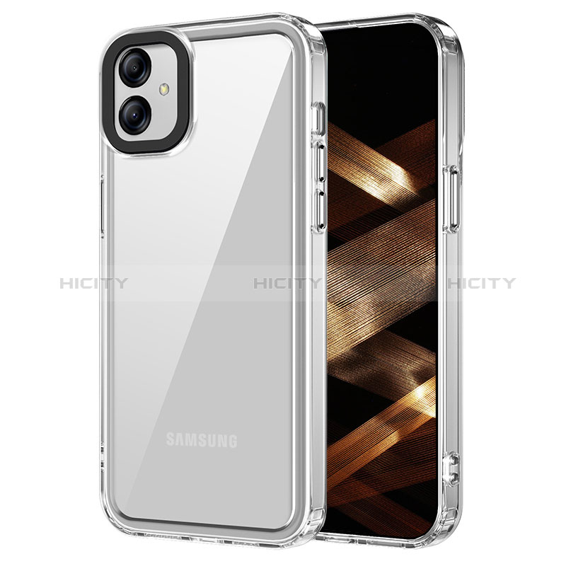 Silikon Schutzhülle Rahmen Tasche Hülle Durchsichtig Transparent AC1 für Samsung Galaxy A04 4G groß