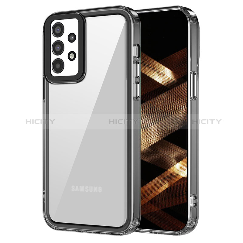 Silikon Schutzhülle Rahmen Tasche Hülle Durchsichtig Transparent AC1 für Samsung Galaxy A13 4G Schwarz Plus