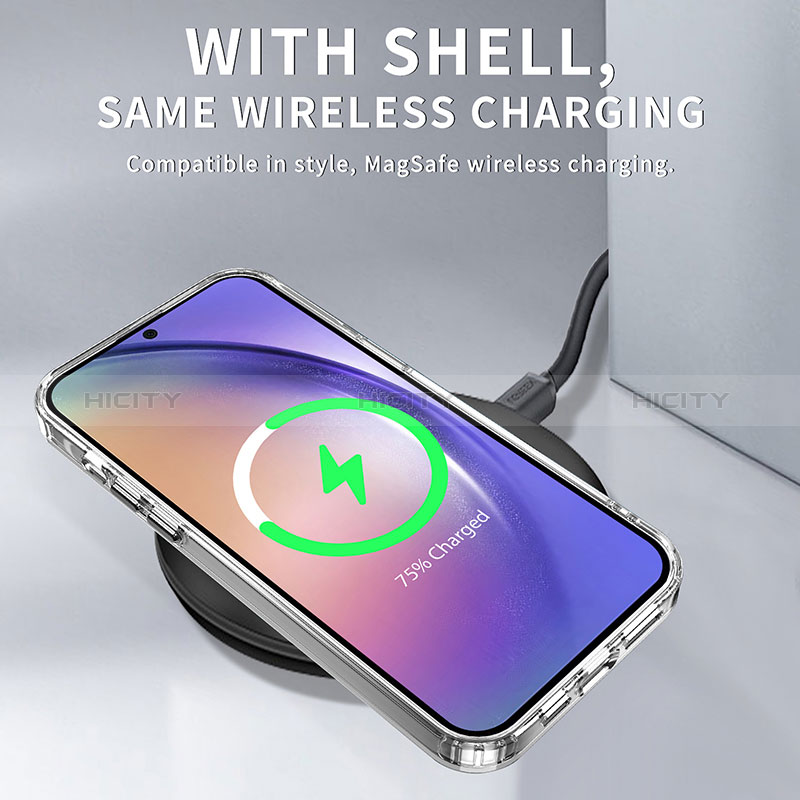 Silikon Schutzhülle Rahmen Tasche Hülle Durchsichtig Transparent AC1 für Samsung Galaxy A54 5G groß