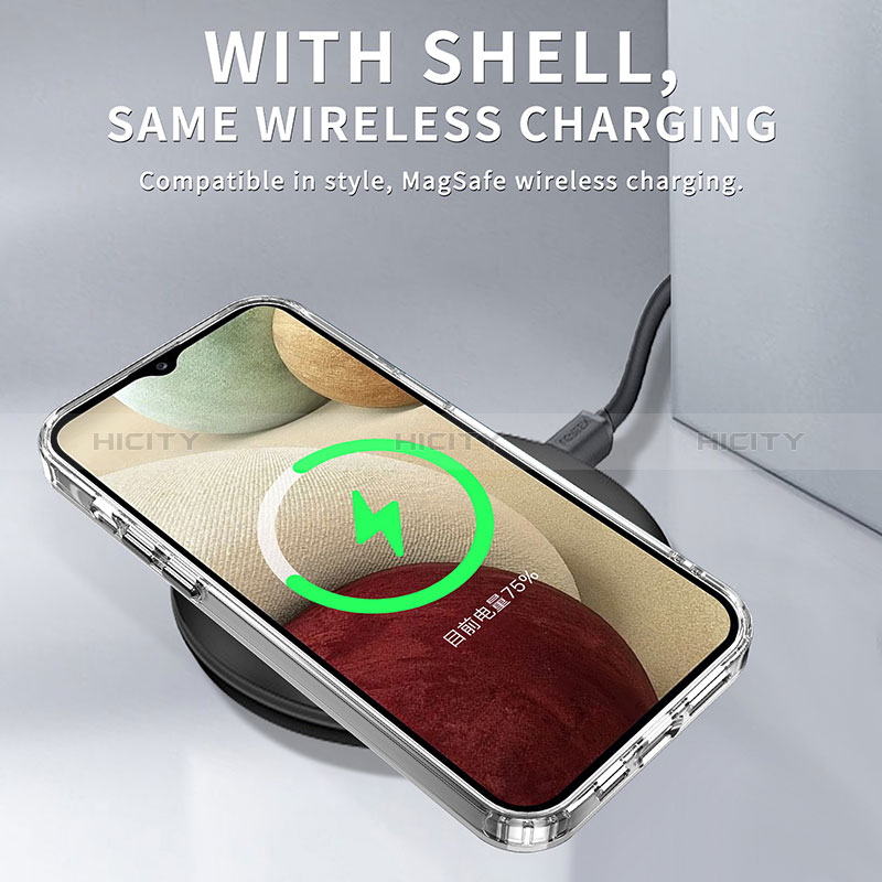 Silikon Schutzhülle Rahmen Tasche Hülle Durchsichtig Transparent AC1 für Samsung Galaxy F12 groß