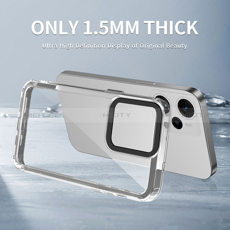 Silikon Schutzhülle Rahmen Tasche Hülle Durchsichtig Transparent AC1 für Xiaomi Poco F5 5G groß