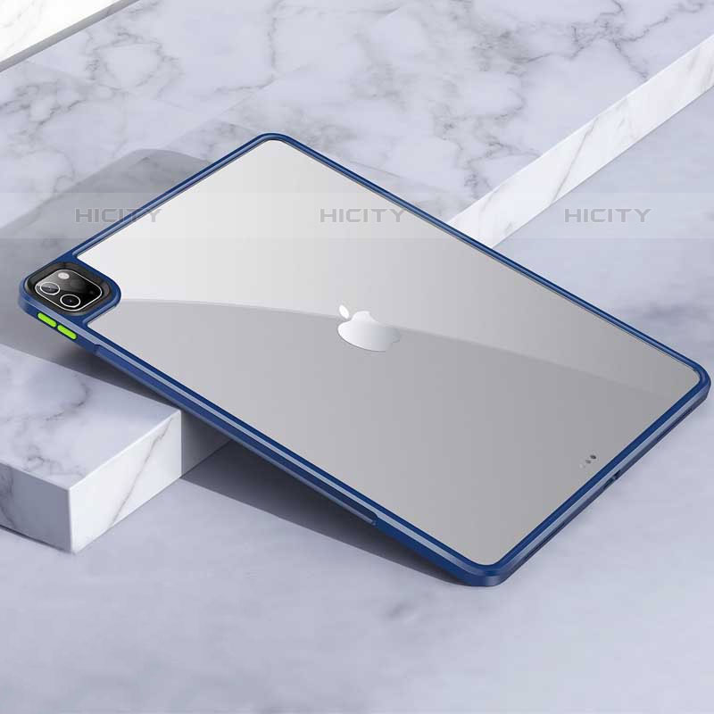 Silikon Schutzhülle Rahmen Tasche Hülle Durchsichtig Transparent für Apple iPad Pro 11 (2021) Blau