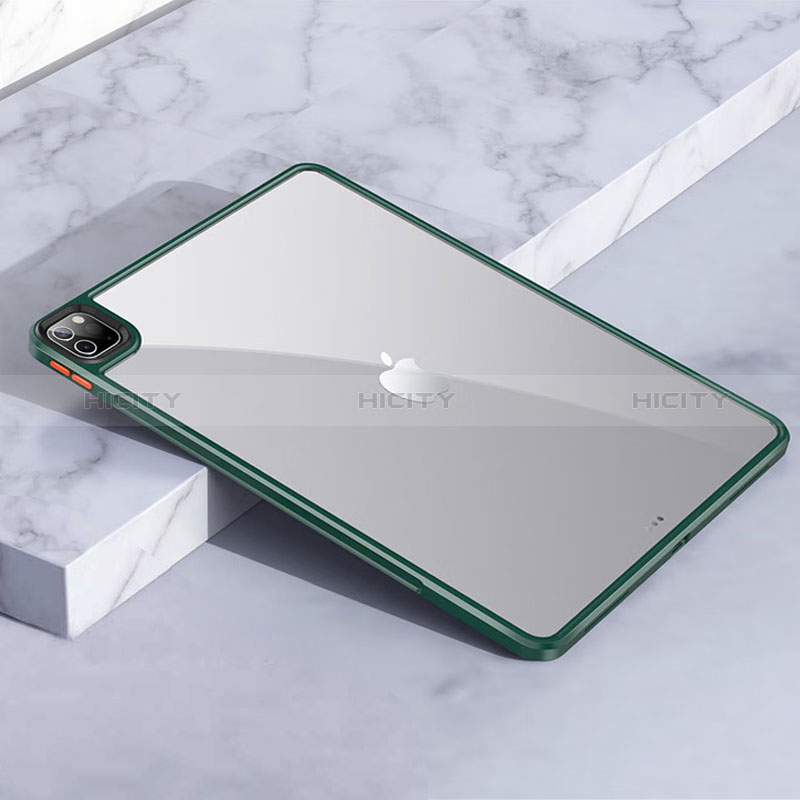 Silikon Schutzhülle Rahmen Tasche Hülle Durchsichtig Transparent für Apple iPad Pro 11 (2022) Grün
