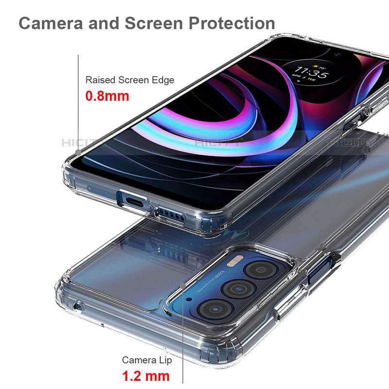 Silikon Schutzhülle Rahmen Tasche Hülle Durchsichtig Transparent für Motorola Moto Edge (2021) 5G groß