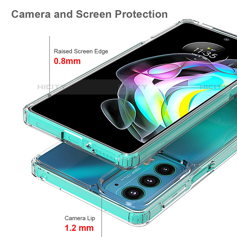 Silikon Schutzhülle Rahmen Tasche Hülle Durchsichtig Transparent für Motorola Moto Edge Lite 5G