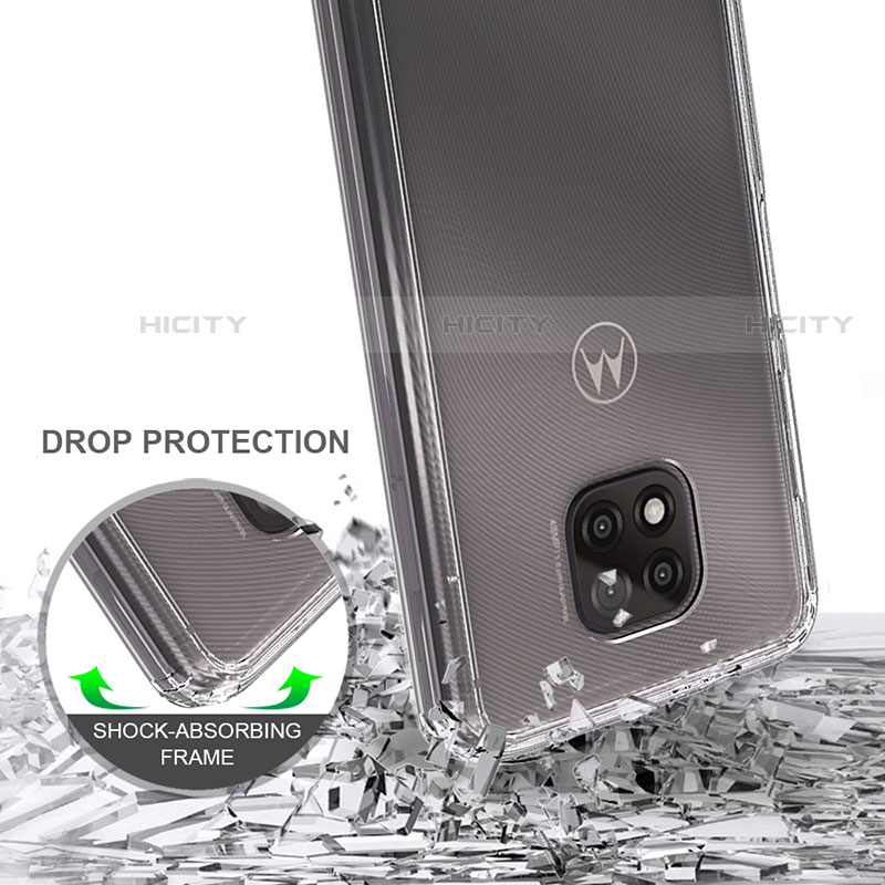 Silikon Schutzhülle Rahmen Tasche Hülle Durchsichtig Transparent für Motorola Moto G Power (2021) groß