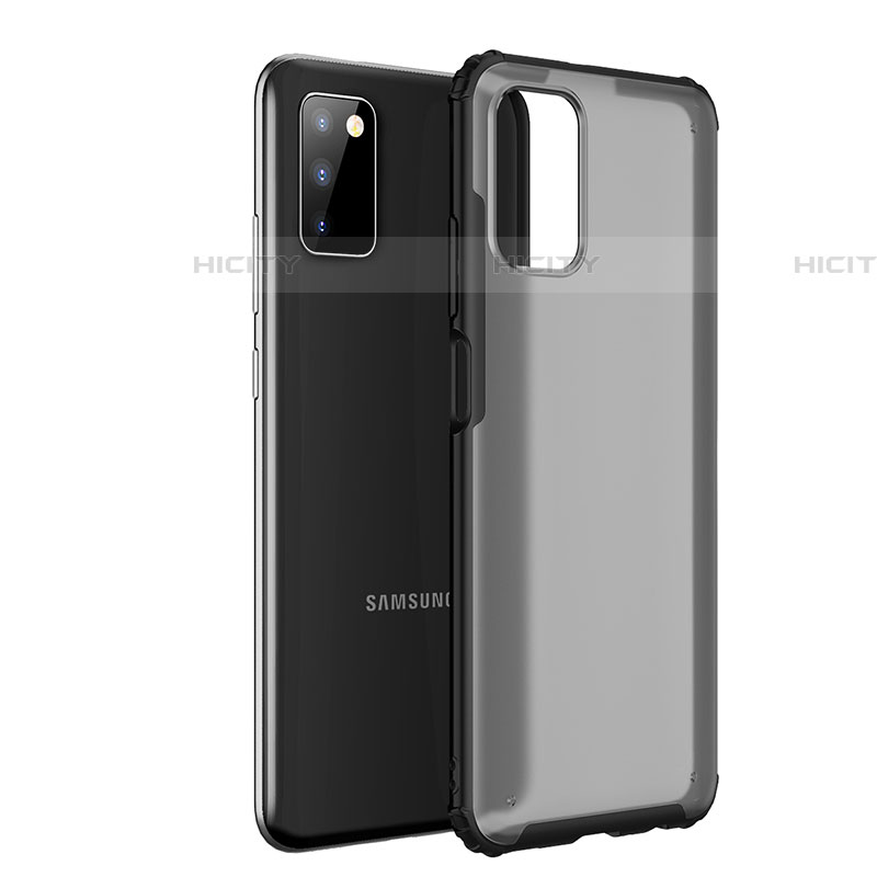 Silikon Schutzhülle Rahmen Tasche Hülle Durchsichtig Transparent für Samsung Galaxy A03s Schwarz Plus