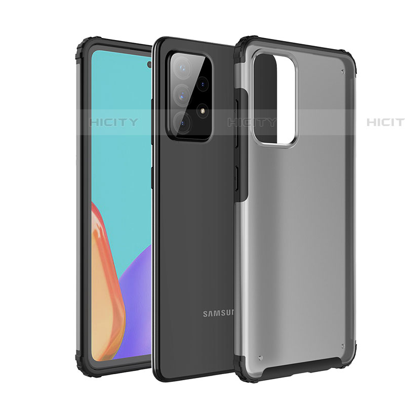 Silikon Schutzhülle Rahmen Tasche Hülle Durchsichtig Transparent für Samsung Galaxy A52 4G Schwarz Plus