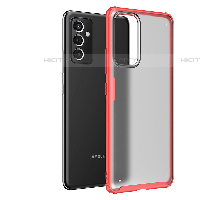 Silikon Schutzhülle Rahmen Tasche Hülle Durchsichtig Transparent für Samsung Galaxy A82 5G Rot Plus