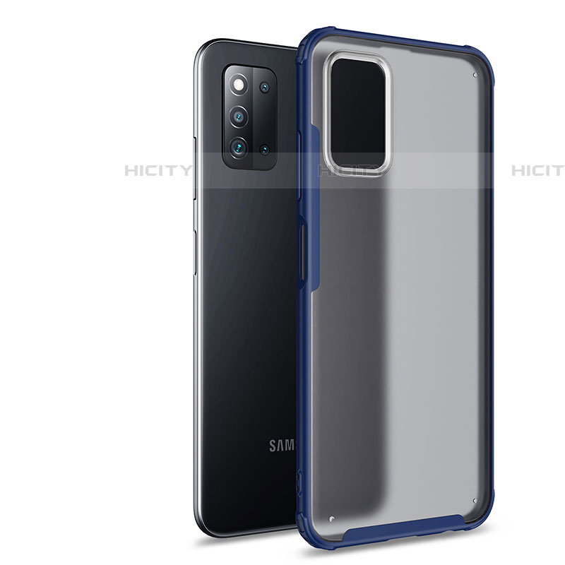 Silikon Schutzhülle Rahmen Tasche Hülle Durchsichtig Transparent für Samsung Galaxy F52 5G Blau Plus