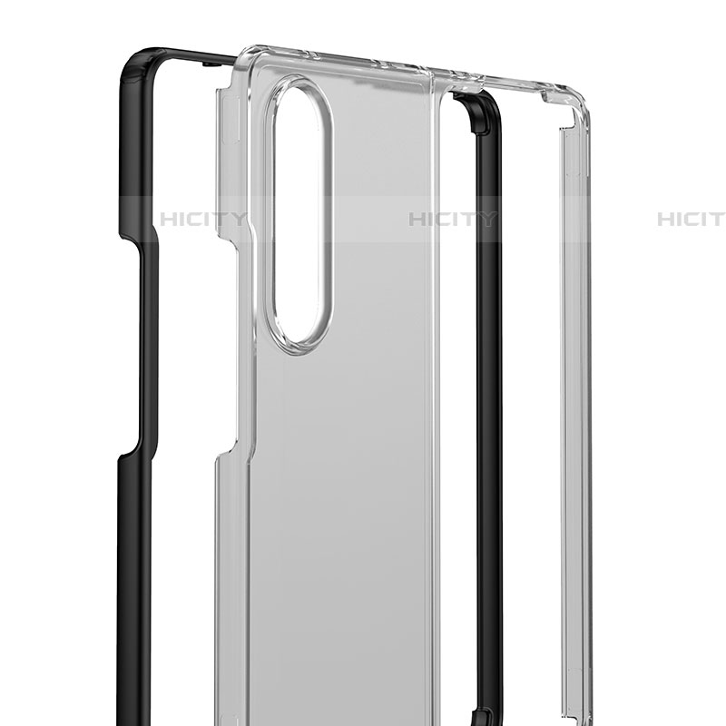 Silikon Schutzhülle Rahmen Tasche Hülle Durchsichtig Transparent für Samsung Galaxy Z Fold4 5G groß