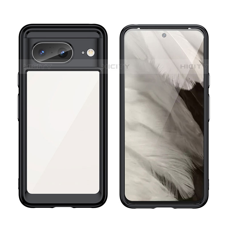 Silikon Schutzhülle Rahmen Tasche Hülle Durchsichtig Transparent J01S für Google Pixel 8 5G groß