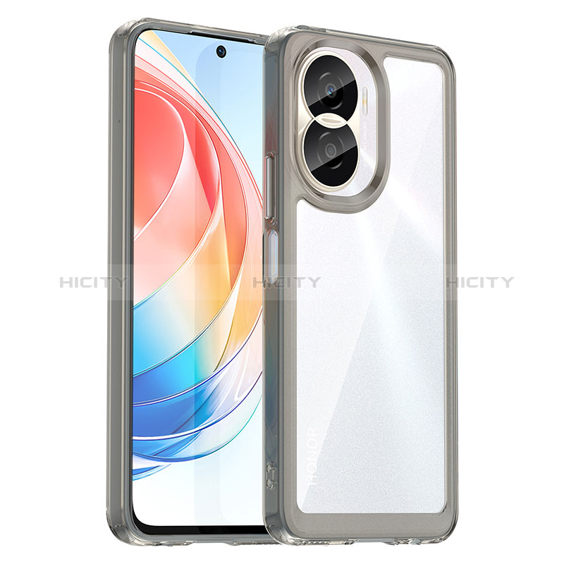 Silikon Schutzhülle Rahmen Tasche Hülle Durchsichtig Transparent J01S für Huawei Honor X40i 5G Grau Plus