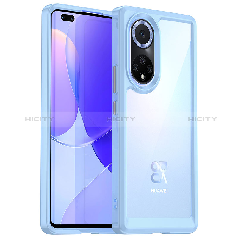 Silikon Schutzhülle Rahmen Tasche Hülle Durchsichtig Transparent J01S für Huawei Nova 9 Pro Hellblau