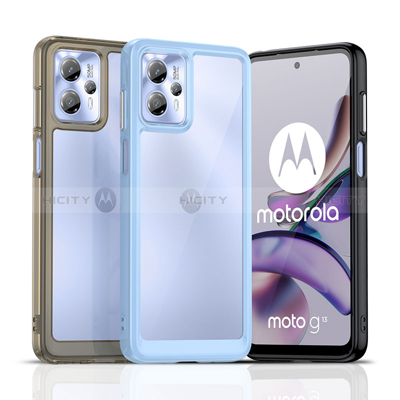 Silikon Schutzhülle Rahmen Tasche Hülle Durchsichtig Transparent J01S für Motorola Moto G23