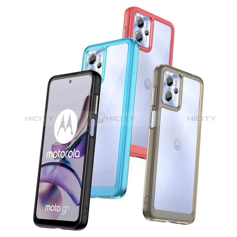 Silikon Schutzhülle Rahmen Tasche Hülle Durchsichtig Transparent J01S für Motorola Moto G23