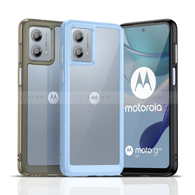 Silikon Schutzhülle Rahmen Tasche Hülle Durchsichtig Transparent J01S für Motorola Moto G53 5G