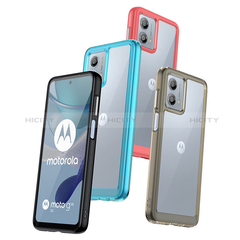 Silikon Schutzhülle Rahmen Tasche Hülle Durchsichtig Transparent J01S für Motorola Moto G53 5G