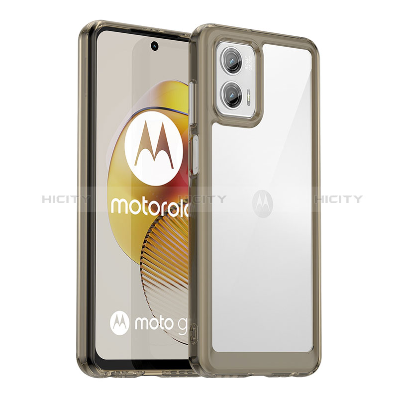Silikon Schutzhülle Rahmen Tasche Hülle Durchsichtig Transparent J01S für Motorola Moto G73 5G groß