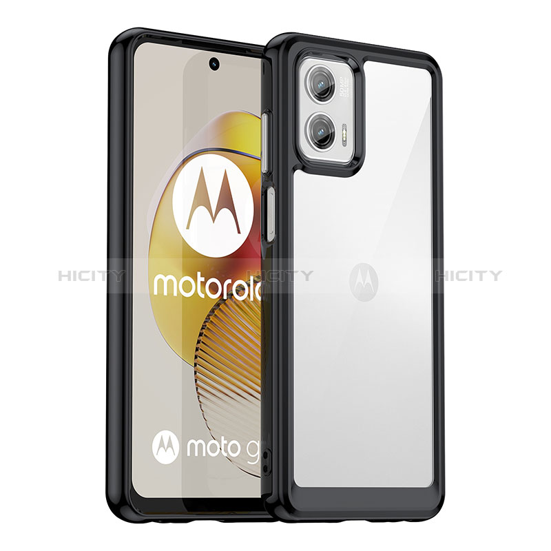 Silikon Schutzhülle Rahmen Tasche Hülle Durchsichtig Transparent J01S für Motorola Moto G73 5G groß